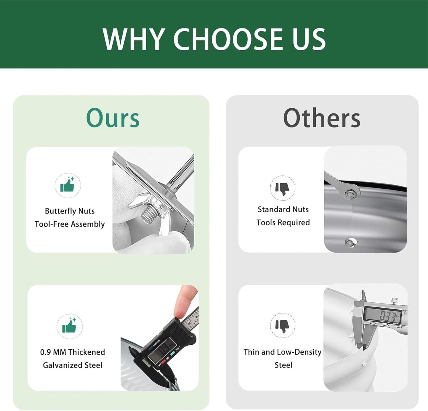 2 Pcs 2x2X1 ft Galvanized Raised Garden Bed with Embossed Leaf Vein Pattern, Light Green Metal Round Outdoor Planter Box for Vegetables, Fruits, Flowers & Herbs